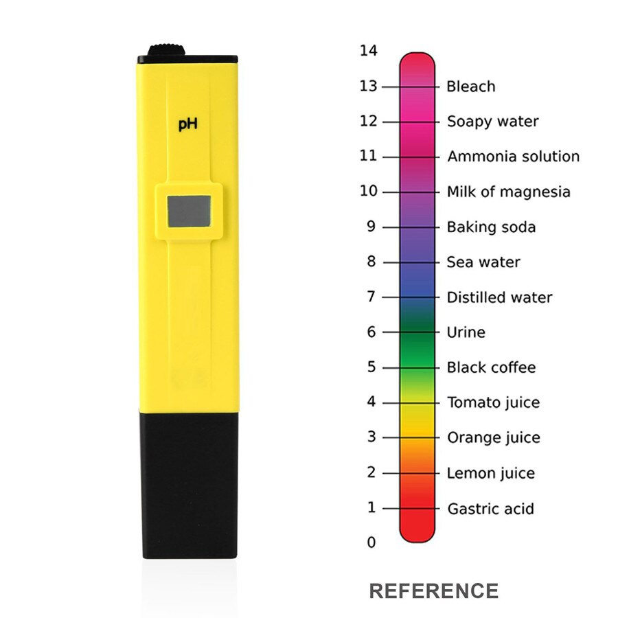 PH Meter Digital PH Tester Pen 0-14 PH PH Cheker 0.01 High Accuracy for Household Drinking Pool and Aquarium