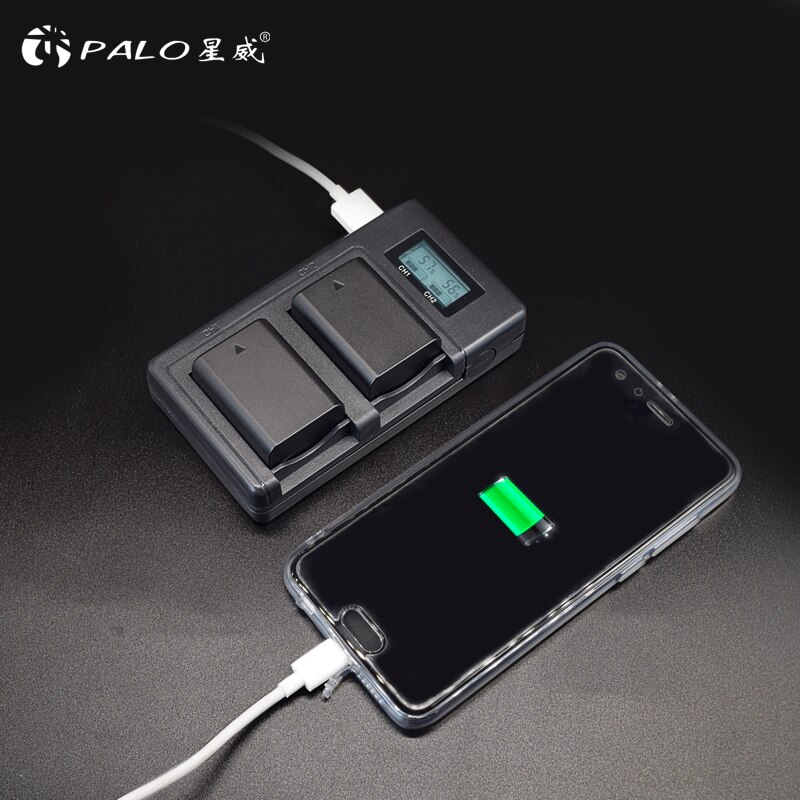 Palo NP-FW50 Camera Batterij Oplader Npfw50 Fw50 Lcd Usb Dual Charger Voor Sony A6000 5100 A3000 A35 A55 A7s Ii alpha 55 Alpha 7 Een