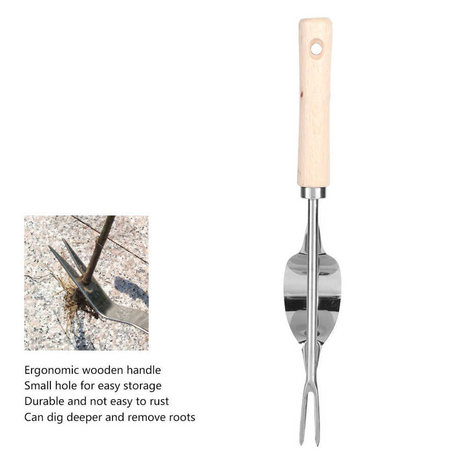 Portable Stainless Steel Weeding Tool Garden Weeder Remover Removing Tool for Thistle Root Garden Weeder