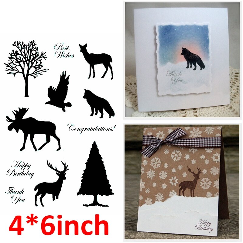 Lake Scenery Swan Elk Birds Tree Valleys Phrase Sentences Clear Transparent Stamps DIY Craft Scrapbooking Making Template: 5