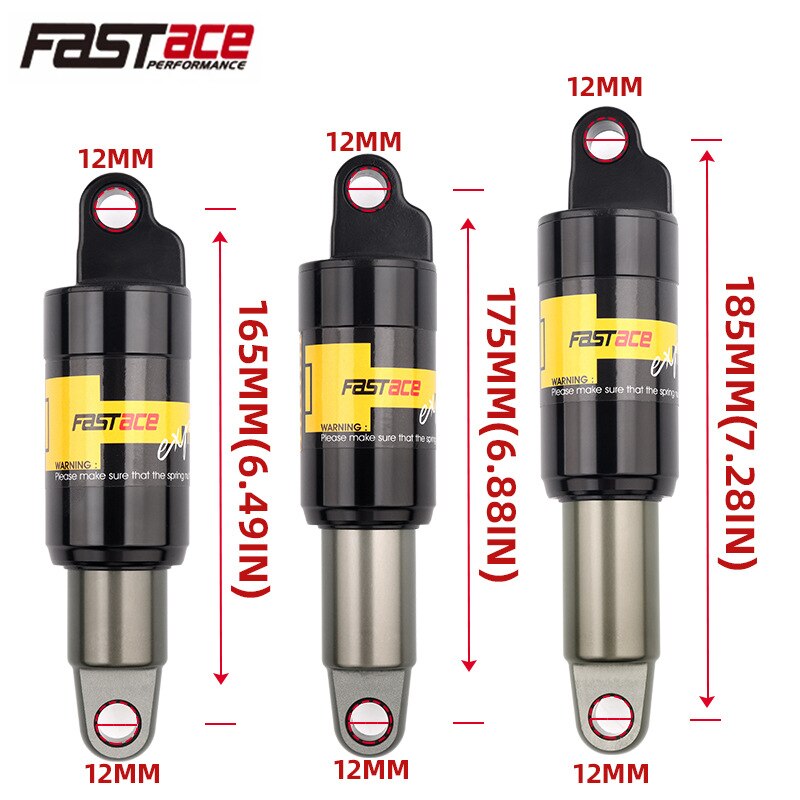 FasTace – amortisseur arrière à ressort d&#39;huile pour vélo, 125 /150/ 165/ 185mm, pour voiture électrique, motoneige, vtt, neige