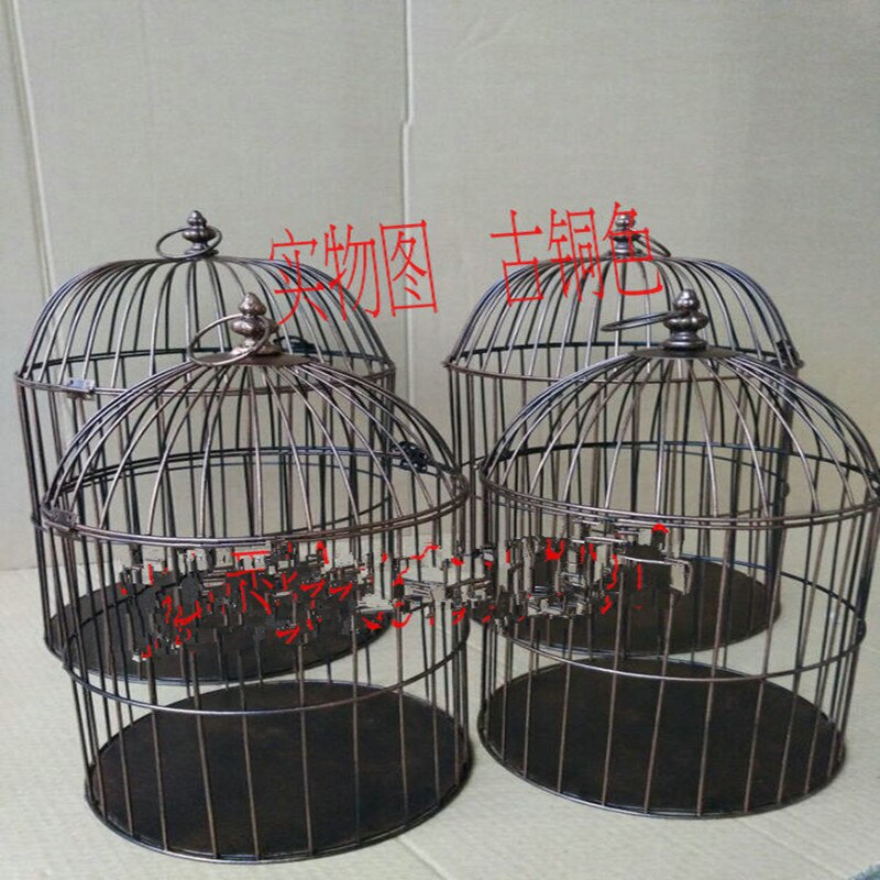 Free delivery1pcs Continental Iron Birdcage decorative window small cage wedding ornaments. classical cages for bird: as pic / large