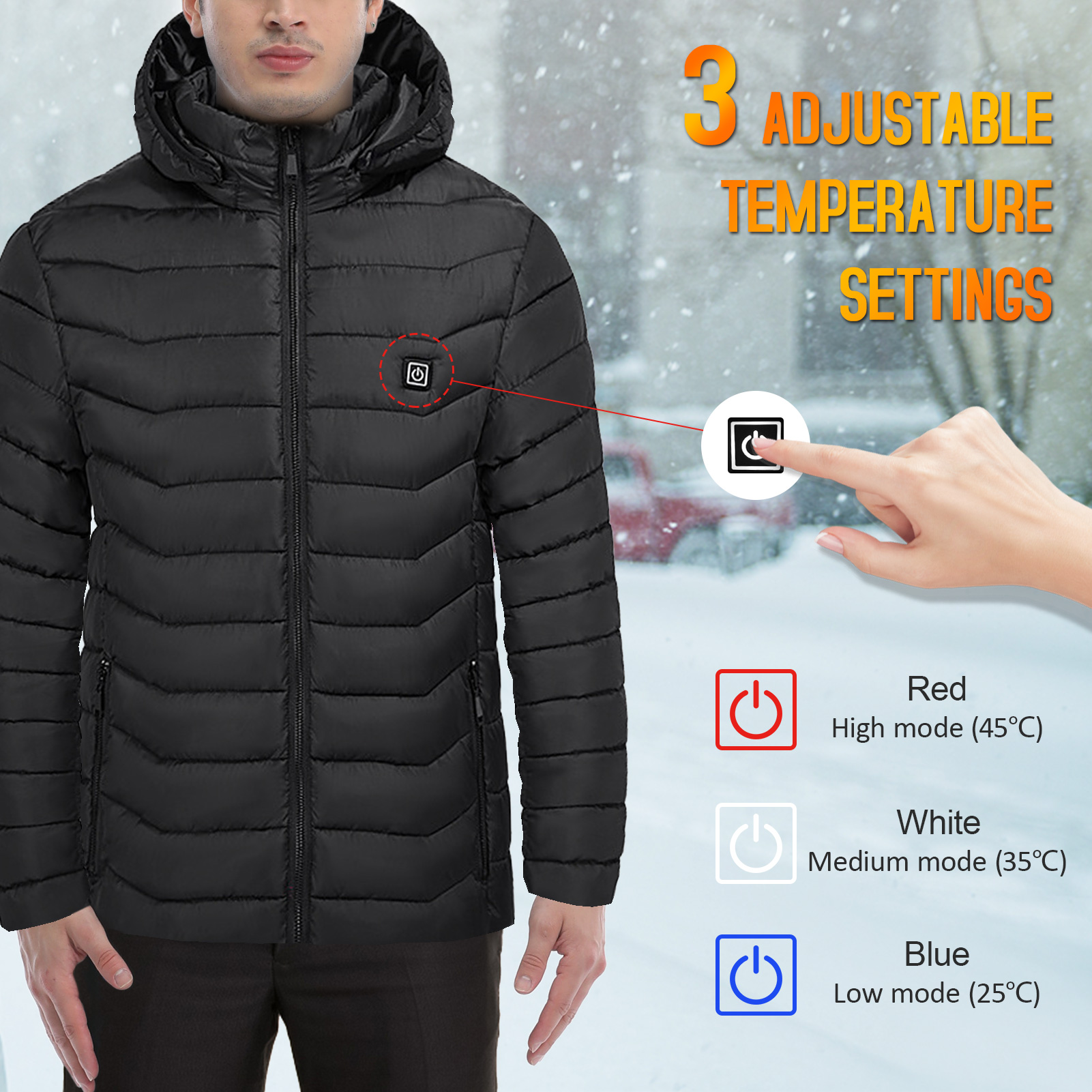 Kerstmis 2024 Kerstmis nieuwe mannen herfst en winter afneembare capuchon outdoor dunne jas top blouse mantel visgraat mantel heren, Ag, 4XL