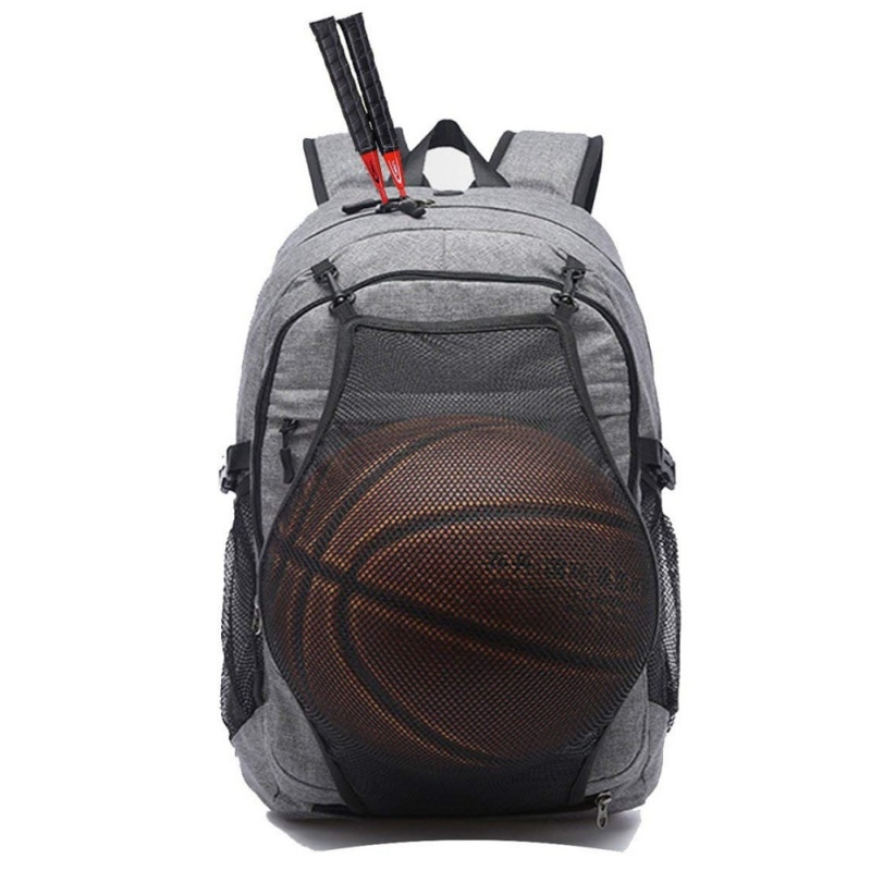 Menn sport basketball ryggsekk laptop skolesekk for tenåringer gutter fotball ball bag bag hann med fotball basketball nett