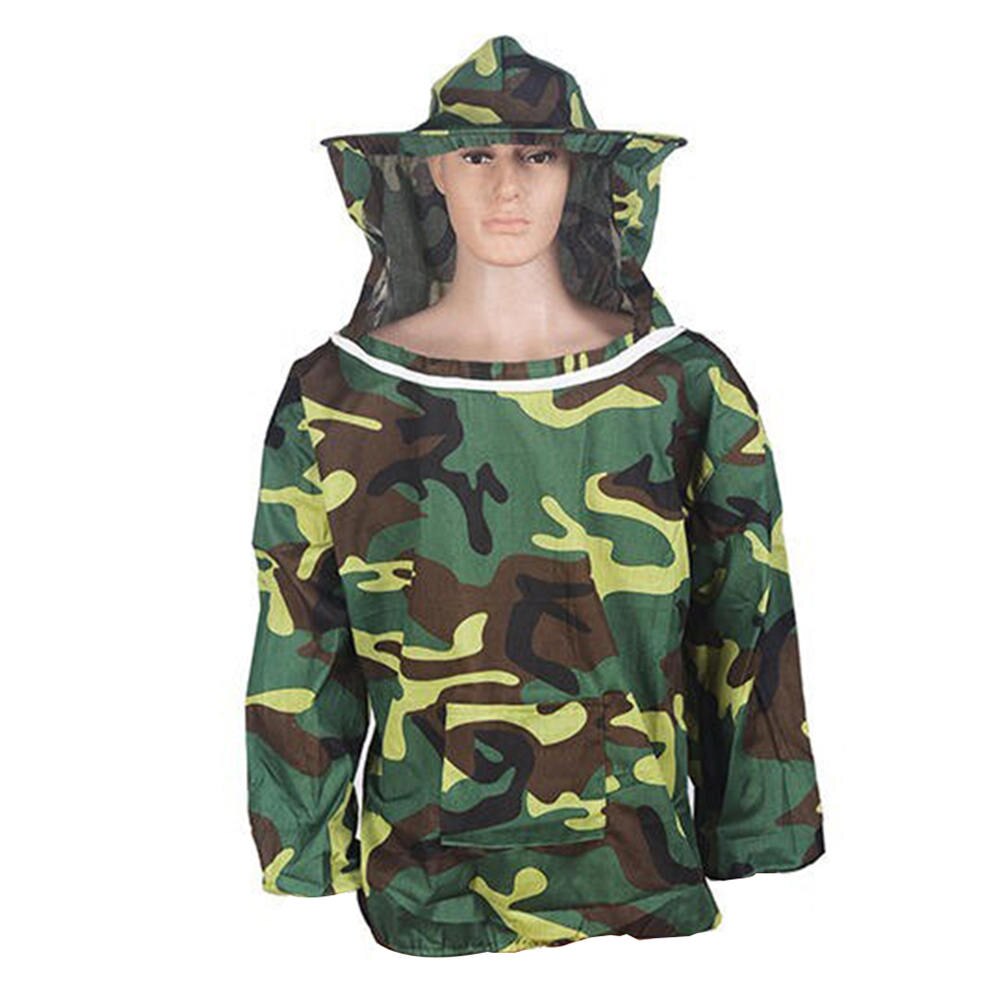 1 Juego de ropa de apicultor traje de apicultura de cuerpo completo defender la ropa de seguridad de algodón de abeja apicultores protección: Gris oscuro