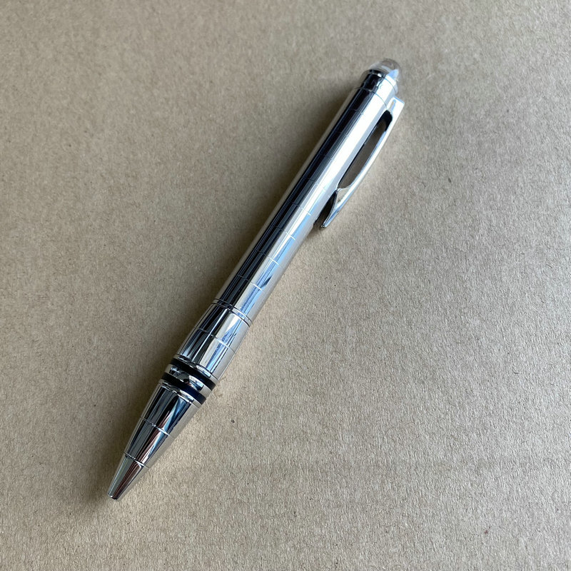 Stylo exécutif en métal à rayures platine, stylo à bille étoile à poignée en caoutchouc/Rollerball, de luxe pour les professionnels d'entreprise: Bourgogne