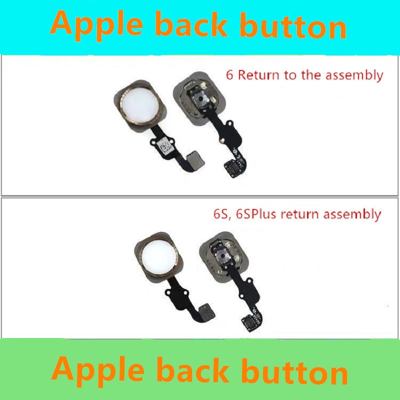 Til iphone 6s 6 plus 5s se 6g 6 plus original hjemknap med fleksibelt kabel vender tilbage til hjemknapsamling.