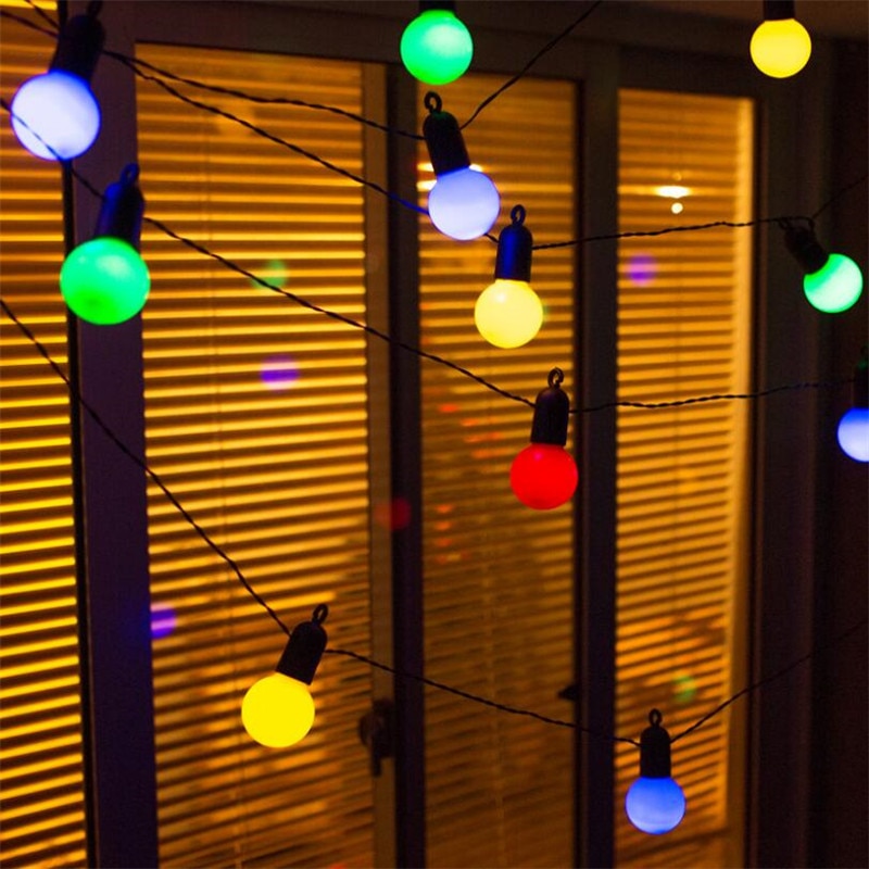 15m 50 led klot fest julslinga ljus 6m 20 led usb kontakt mjölkaktig/klar vintage glödlampa dekorativ utomhus bakgård krans