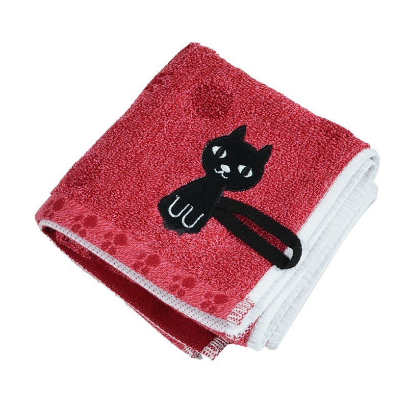 1Pc Katoen Gezicht Handdoek Creatieve Kitten Patroon Zachte Kind-Handdoek Huishoudelijke Handdoek Leuke Cartoon Lange Staart Kat Handdoek