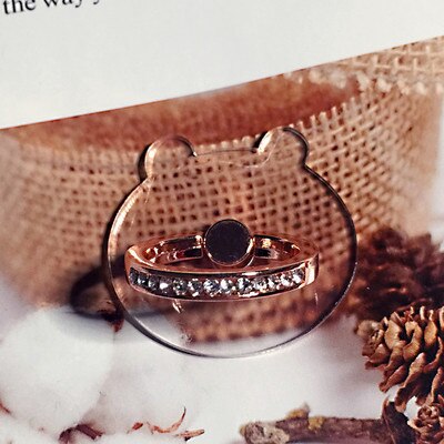 Transparent Mobile Phone holder Ring Universal Cat Bear Star support Finger Ring Holder Stand celular for iPhone: E