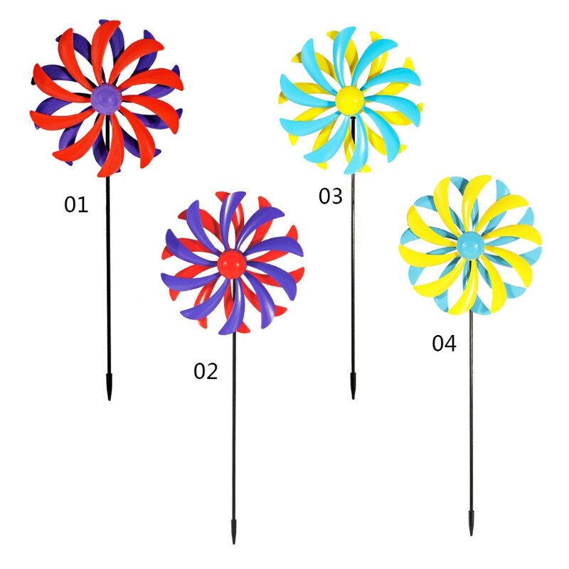 Dubbele Lagen Wind Spinners Gazon Pinwheels Windmolen Party Pinwheel Wind Spinner