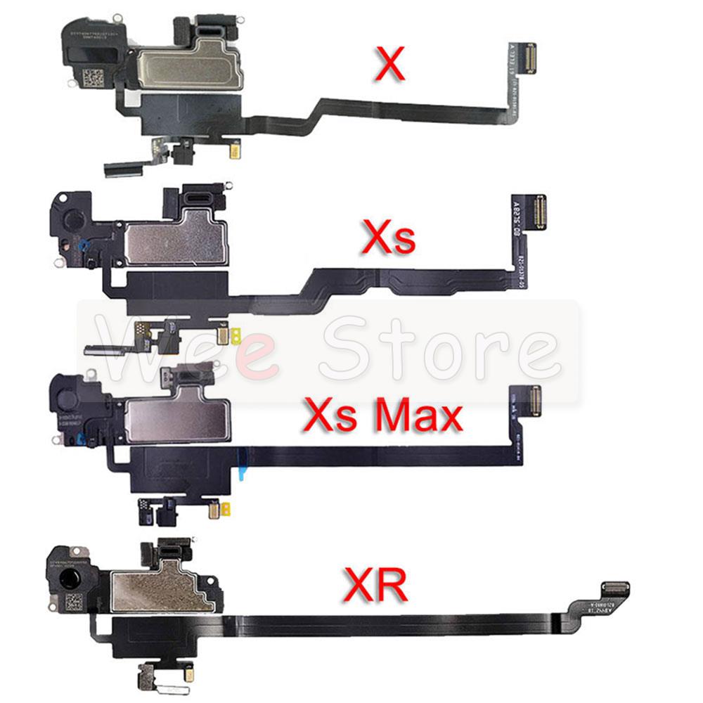 Original Top Earpiece For iPhone 11 12 Pro Max mini X XR Xs Max Proximity Sensor Front Earphone Ear Speaker Flex Cable Parts