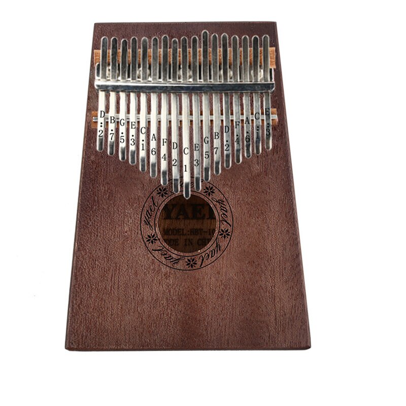 17 tangent kalimba mahogny afrikansk tumme piano finger slagverk mbira naturligt tangentbord musikinstrument marimba massivt trä: 3