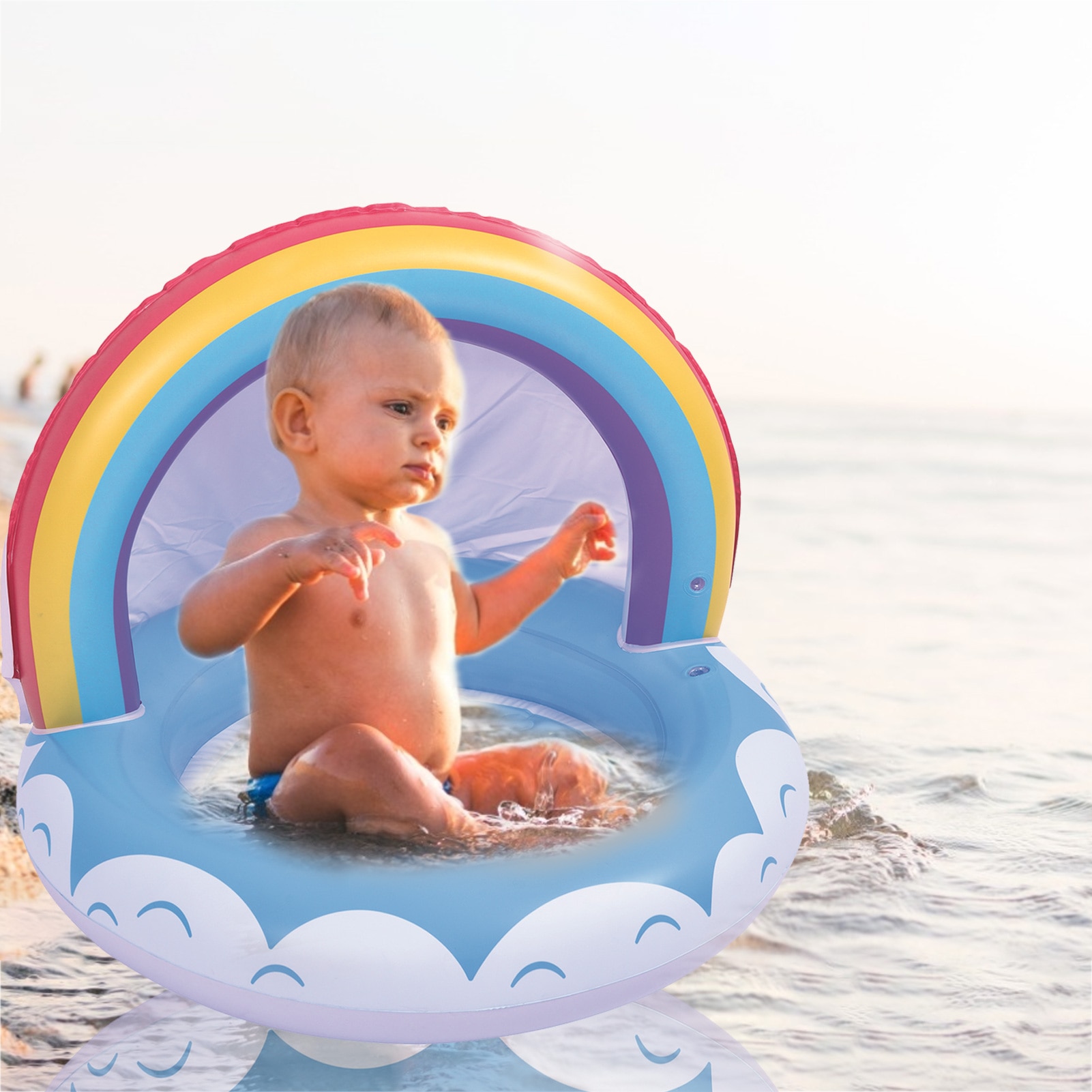 Neue Regenbogen Aufblasbare Baby Schwimmen Schwimm – Grandado