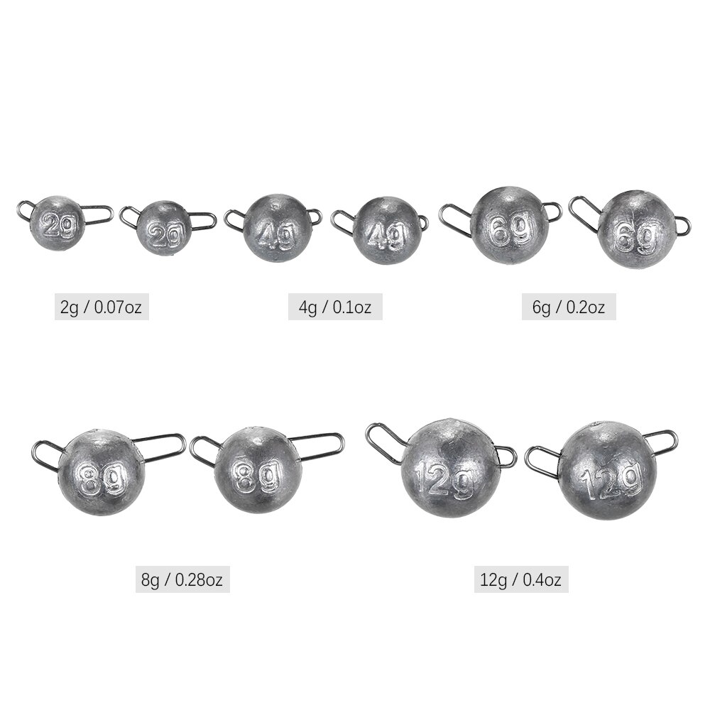 Anzuelo de plomo con cabeza plomada, señuelo suave de peso de bala para agua profunda, accesorios de aparejos de pesca Texas, 10 piezas
