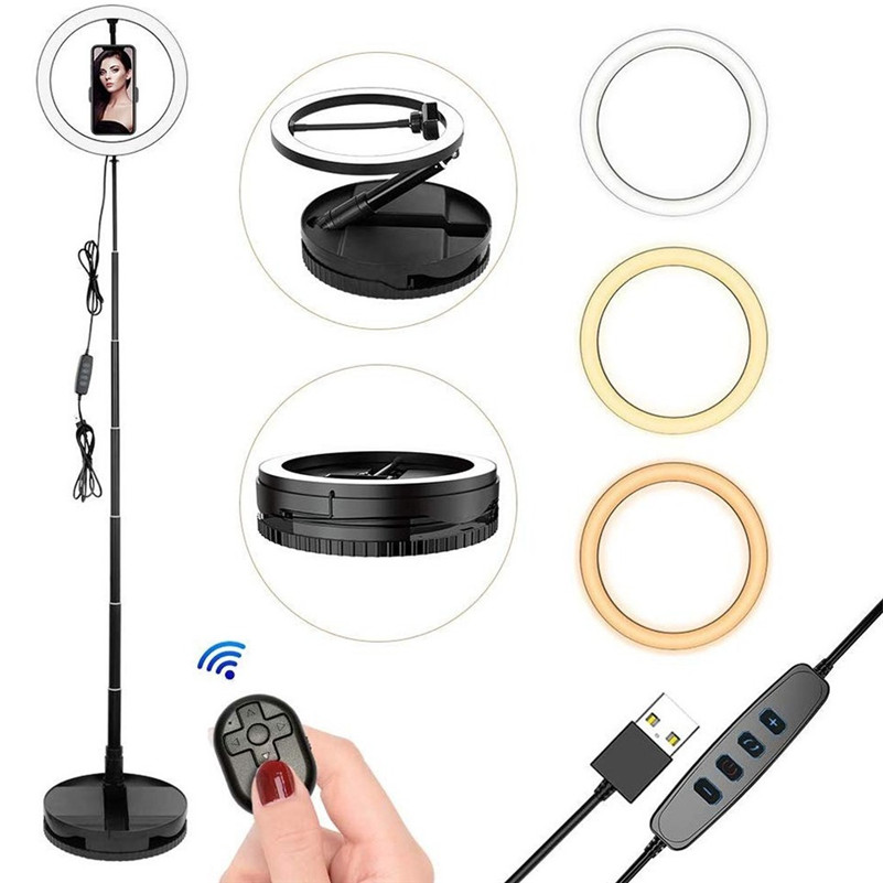 Opvouwbare 10 Inch Led Selfie Ring Licht Studio Fotografie Foto Ring Vullen Licht Met Statief Voor Smartphone Make-Up