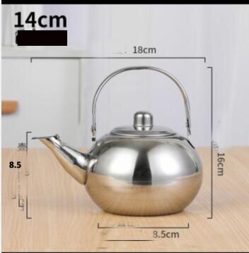 Inductie Kookplaat Bal Vorm Roestvrij Staal Duurzaam Waterkoker Theepot Restaurant Home Met Filter Veilig Koffiezetapparaat Hotel: 14CM 0.9L