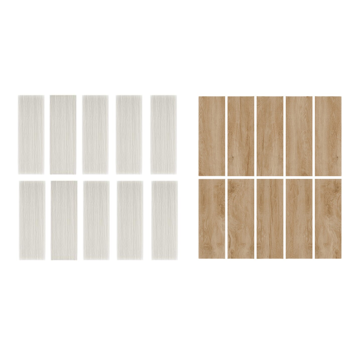 10Pcs Self Adhesive Wood Grain PVC Stickers Waterproof for Room Kitchen Bathroom Tile Decoration