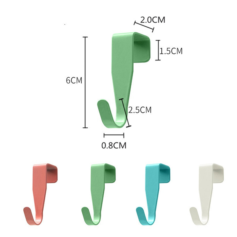 2Stck Schrank Tür Haken Bunte Küche Tür Hinten Aufhänger Schublade Büro Tisch Schlüssel Tasche Lagerung Haken Für Heimat Schlecht zubehör