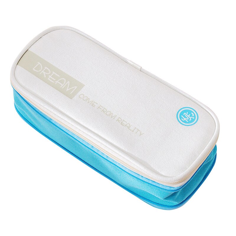 Canvas large capacity writing case student pen bag Japan and South Korea simple can be transformed into a double layer stationer