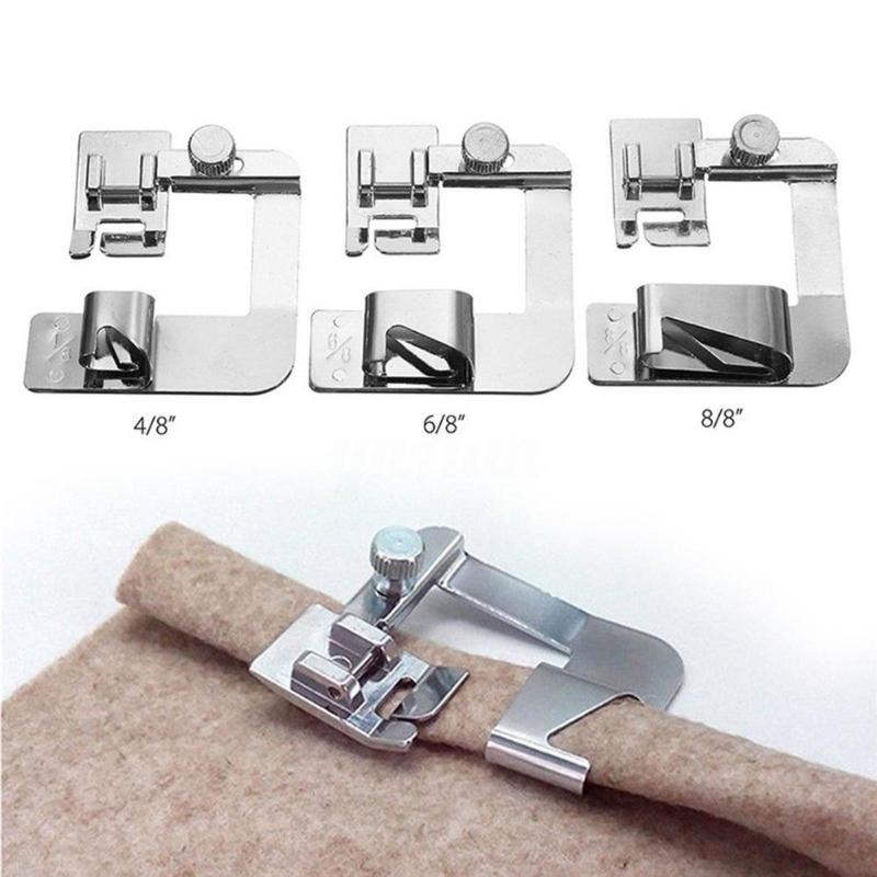 Prensatelas multifunción para máquina de coser doméstica, Pin de presión para dobladillo de pie para Brother Singer, accesorios de costura, 3 tamaños, 1 unidad