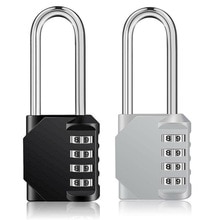 4 Digit Number Combination Padlock Long Shackle Padlock Outdoor Waterproof Lock Suitcase Luggage Security Coded Lock