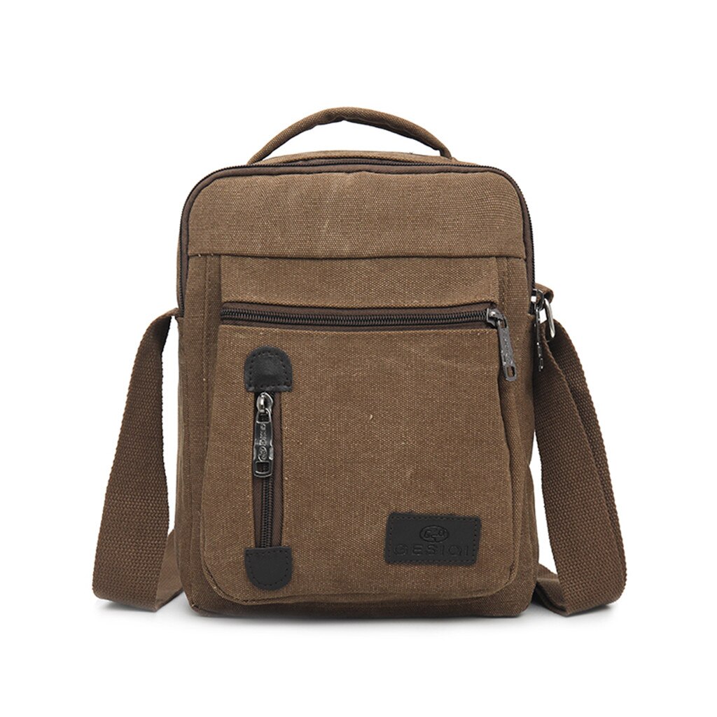 Mini Mannen Winkelen Handtassen! all-match Mannelijke Effen Kleine Schouder & Crossbody tassen Veelzijdige Solid Casual PU Flap Carrier #35: Brown