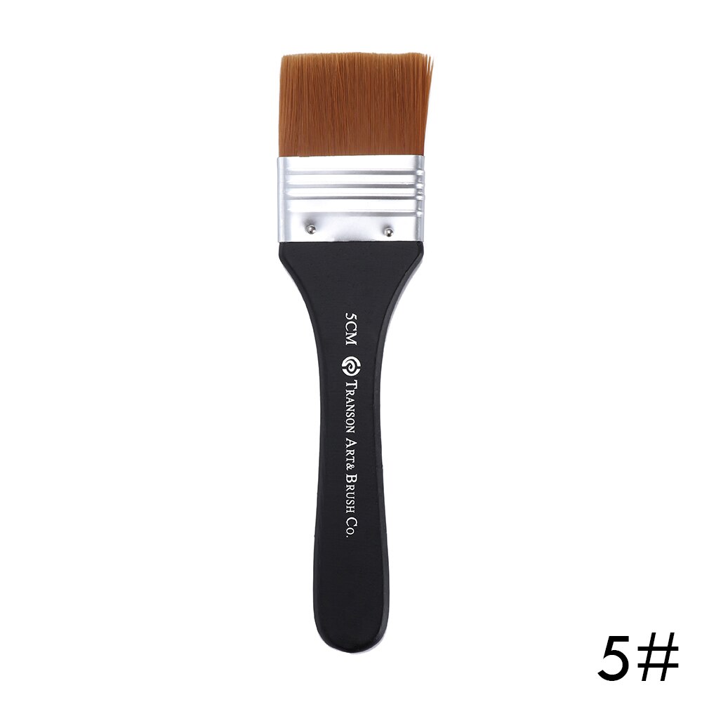 1pc nylon hår oljemaling pensel 7 modeller akvarell stor kunstner tegning pensel penn kunst gjør-det-selv tilbehør trehåndtak verktøy: 5