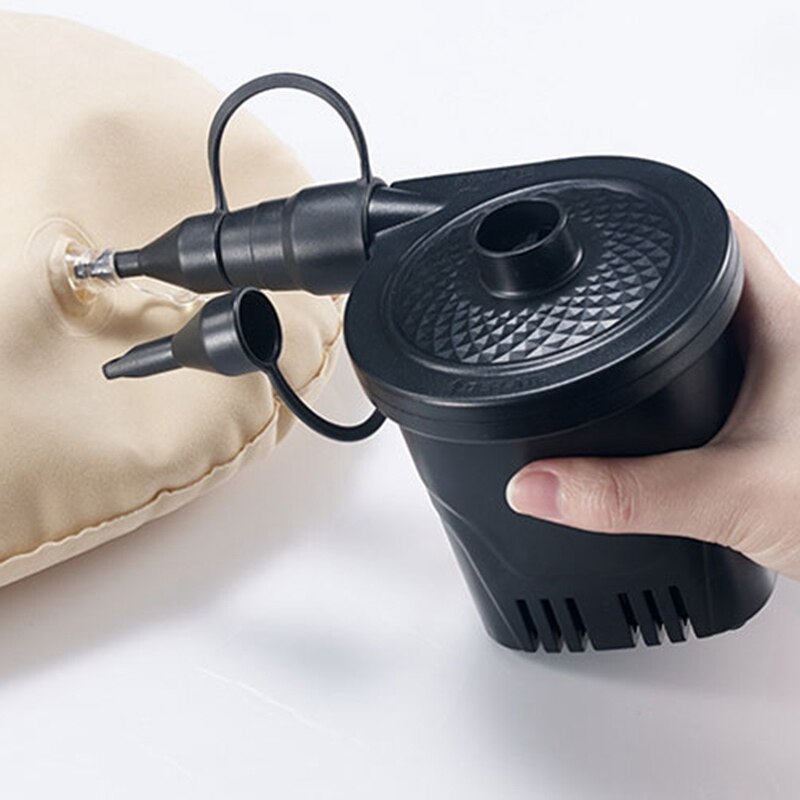 12V DC Electric Air Pump Inflator with 2 Nozzles for Inflatables Mattress Raft Bed Boat Portable Car Air Pump Compressor