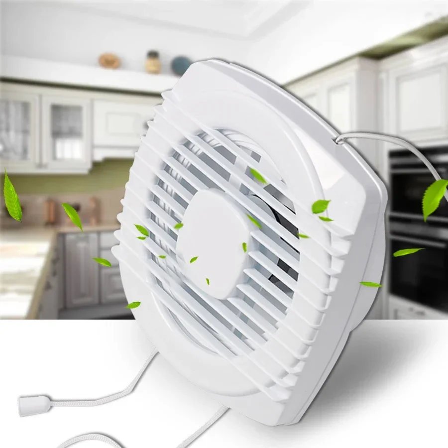 220V 4/6/7inch 110/150/180mm silence Ventilating Strong Exhaust Extractor Fan for Window Wall Bathroom Toilet Kitchen Mounted