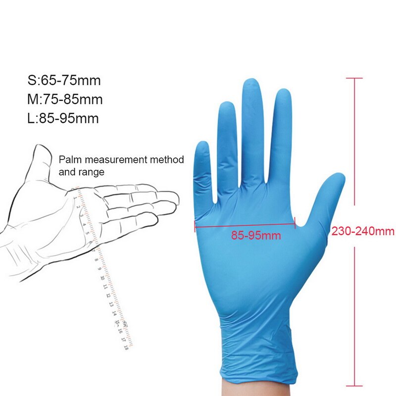 Guantes mecánicos de nitrilo para limpieza del hogar, guantes antiestáticos de laboratorio para decoración de uñas, 50 Uds./100 Uds./lote