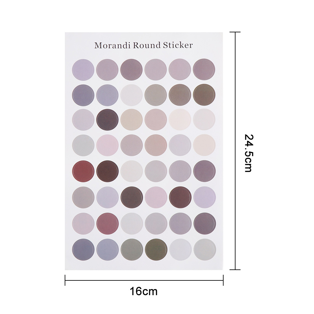 DIY Writeable Solid Color Stickers Kawaii Dot Stationery Stickers Scrapbooking Albums Paper Adhesive Sticker For Kids Supplies