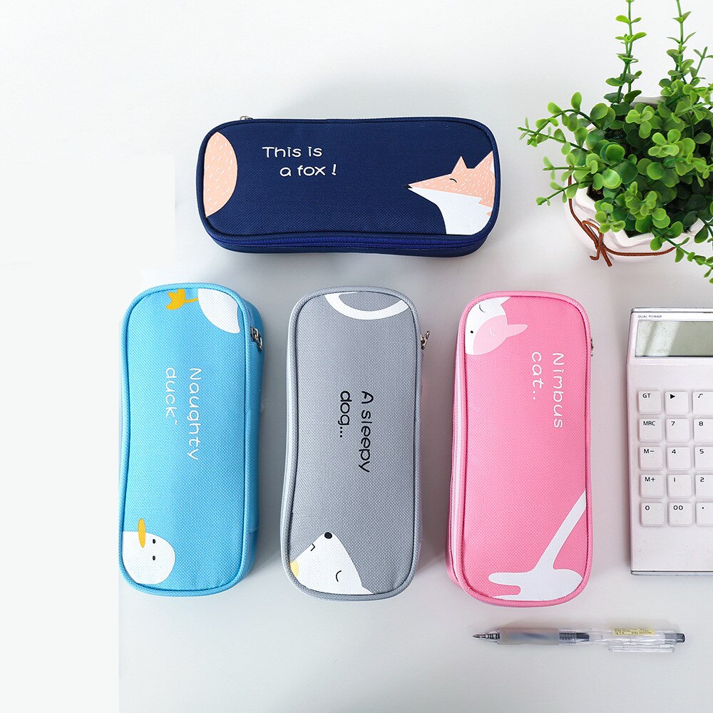 Fengdong School Stationery Pencil Bag For Boys Large Capacity Cute Animal Pen Bag Children School Pencil Case School Products