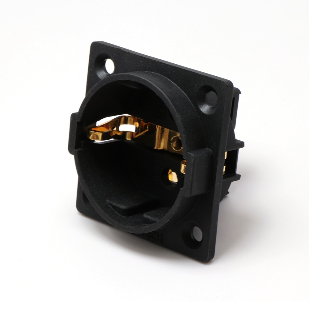 YTER FI-E30 Electrical Plug - Pure Copper Schuko Socket - Gold Plated - 15A Rated Current