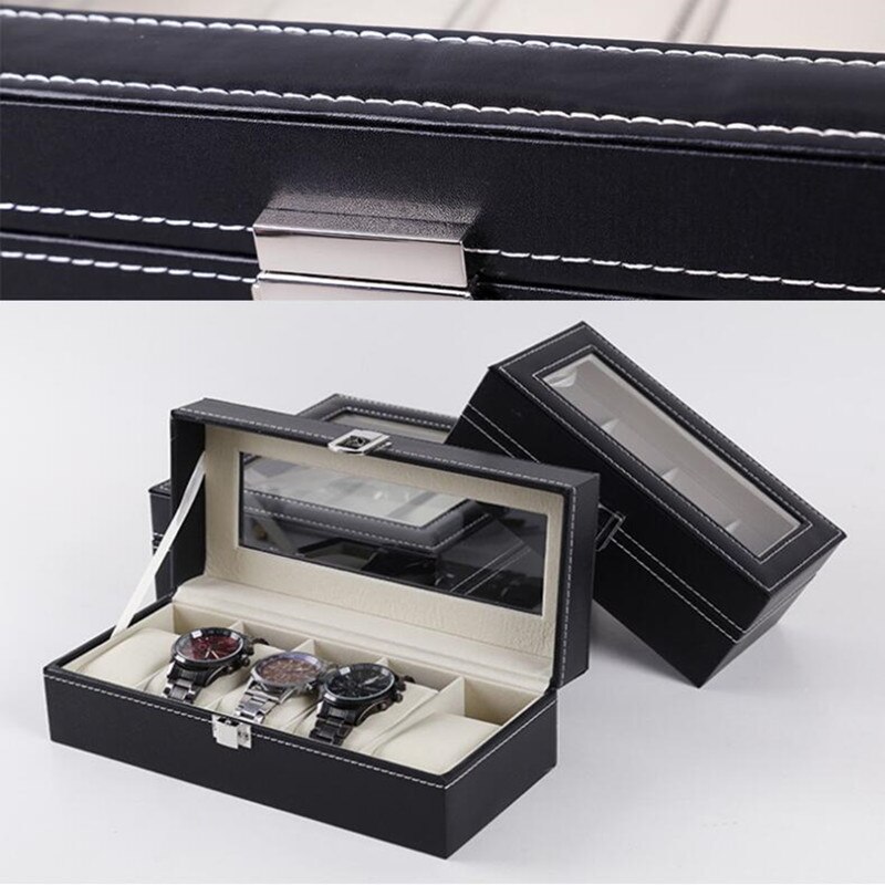 3/4/5/8 Grids Pu Lederen Horloge Doos Sieraden Display Horloge Case Houder Organizer Voor Mannen Quartz Horloge beste Cadeau