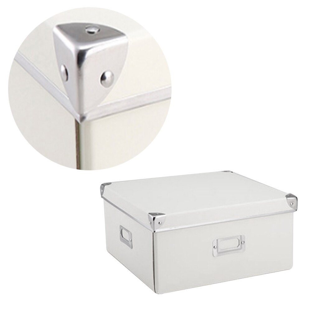 Portable Storage Case With Cover Foldable Paper Household Storage Box White Organizer Bag For Bedroom Living Room