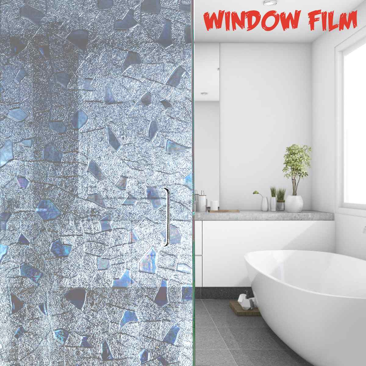 3D Tinted No Glue Static Window Film Privacy Window Rainbow Films for Stained Glass Self-Adhesive Films Crystals Sticker Glas