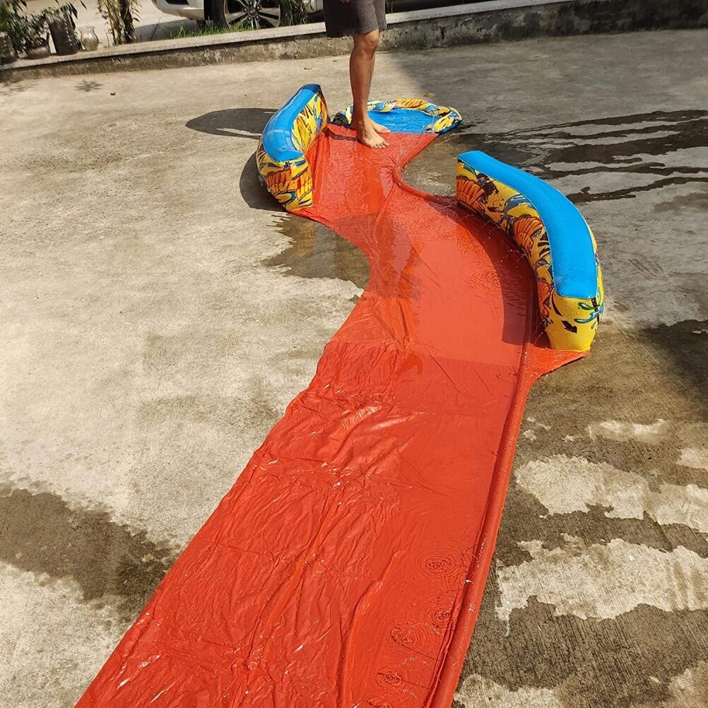 Outdoor Wasser Rutsche Rasen Wasser Rutschen für Kinder Sommer Doppel Surfbrett Terrasse Spielzeug Gras Sprinkler Pad Kinder Waterslide Spielzeug