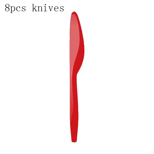 44pcs/set Baby Circus Animals Lion Carnival Party DIY HAPPY BIRTHDAY Party Photobooth Props Backdrops Baby Shower Decorations: red knives-8pcs