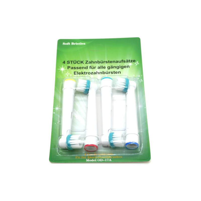 4 stk od -17a for oral-b ortho erstatning børstehoder rengjør dypt