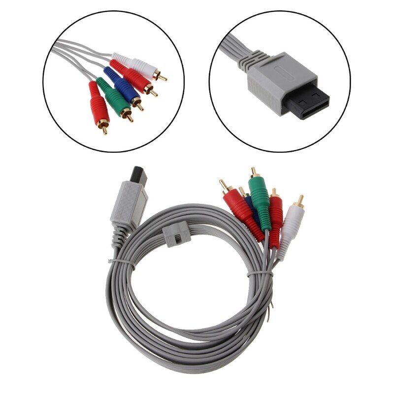 1.8M Component 1080P Hdtv Av Audio 5RCA Adapter Kabel Draad Koord Voor Nintendo Wii Console