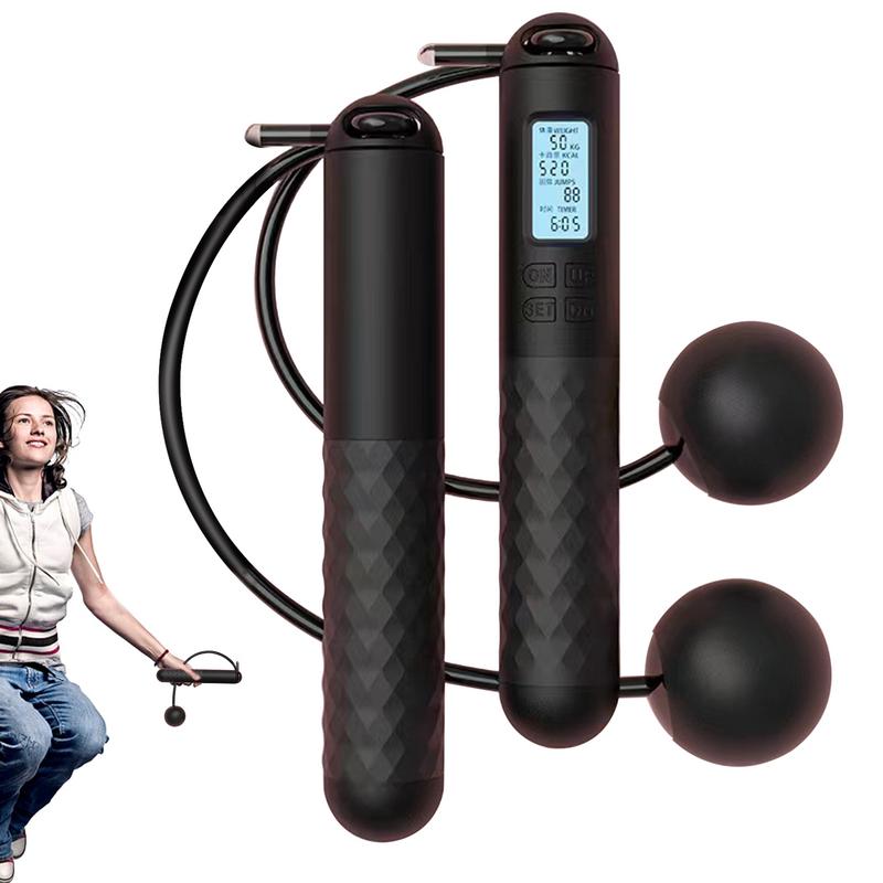 Cuerda de saltar ponderada, cuerda de saltar sin cuerda para Fitness con contador inteligente, cuerda de saltar inalámbrica para accesorios de Fitness