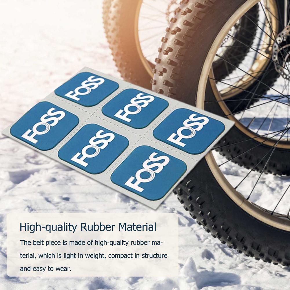 6 st foss gummi punkteringslappar cykel däck däck slang reparation cykel patch kit utan lim cykel inner slang punkteringsverktyg
