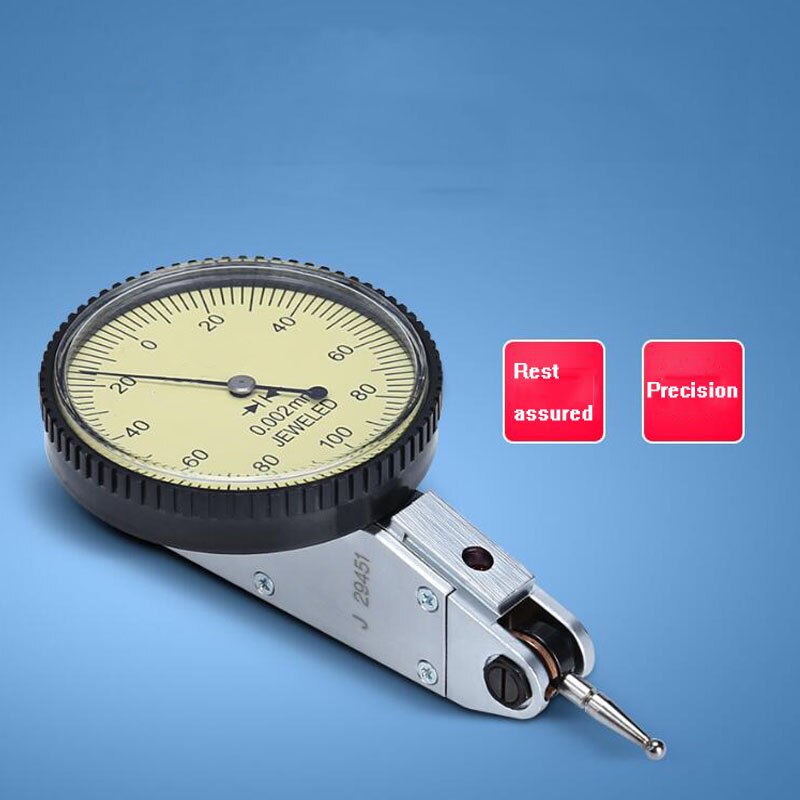 Lever Dial Indicator Dial Gauge 0.8/0.2mm Fully Enclosed Dial Tester Reverse Rotation Shockproof Dial Gauge Measurement Tool