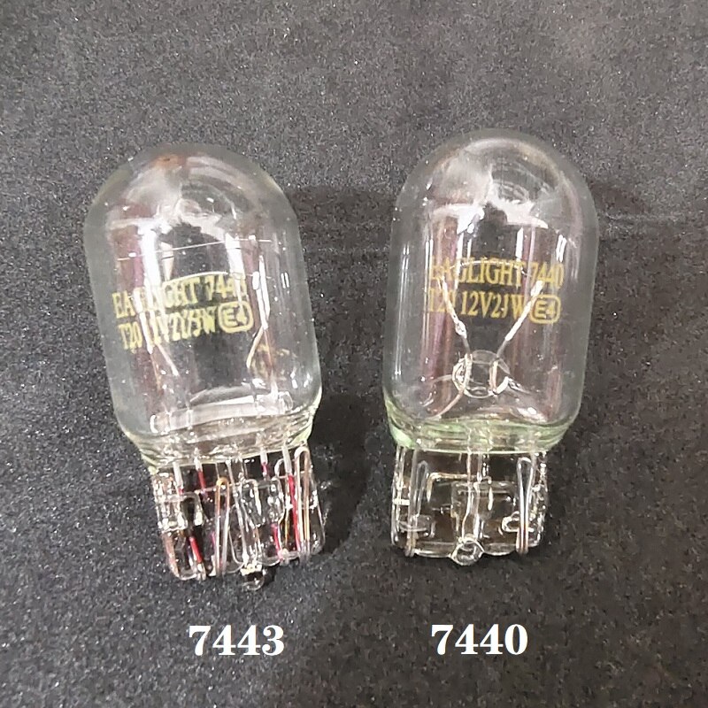 2pcs 7440 7443 T20 Halogen Bulb S25 1156 1157 W21W W21/5W WY21W 3156 3157 Bulbs Car Brake Reverse Light Lamp Turn Signal 12V