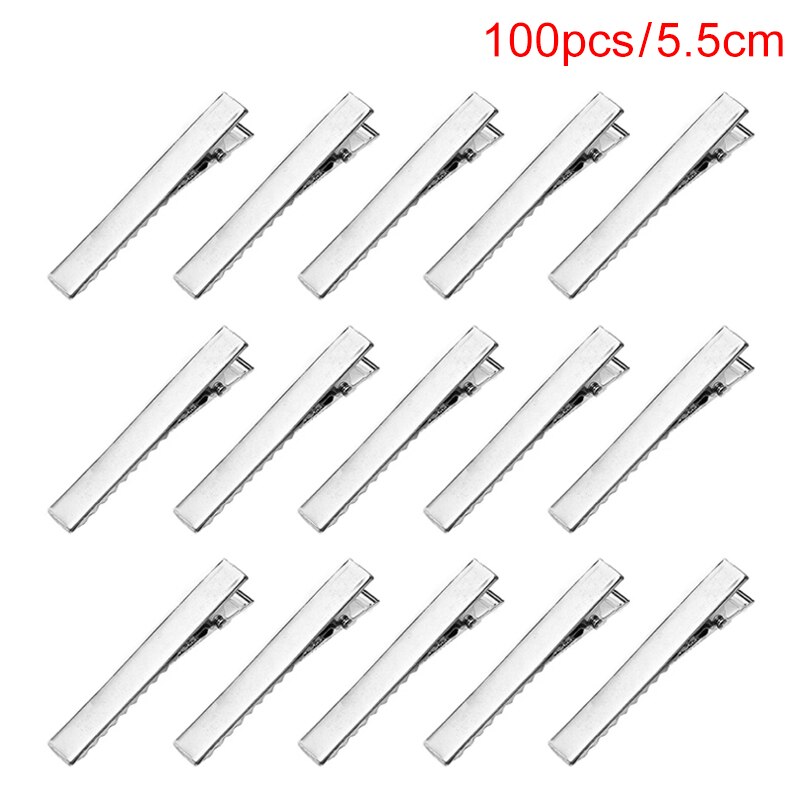 50pcs /100pcs 3 kinds of sizes Crocodile Clips Metal Cable Lead Test Clips Hairpins Hair Alligator Clips For Hair Style Tools: Gold