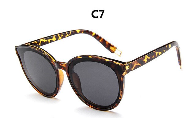 Farve luksus top katteøje briller solbriller kvinder mærke blå hav solbriller dame kvinde oculos de sol  uv400: C7