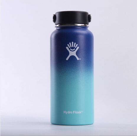 GH Stainless Steel Water Bottle Hydro Flask Water Bottle Vacuum Insulated Wide Mouth Travel Portable Thermal Bottle 32oz/40oz: 40oz(1100ML) / J