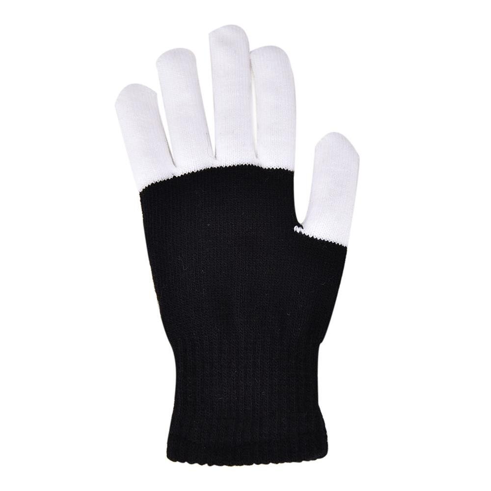 1 Uds. Guantes luminosos negros mágicos suministros para fiestas de Halloween guantes de brillo LED Rave luz parpadeante guantes de iluminación de dedos: Default Title