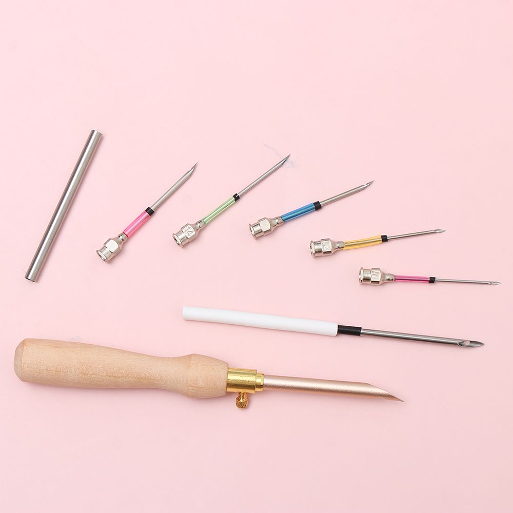 1Set Embroidery Stitch Tool Punch Needle Tool Poke Needle Poking Cross Stitch Tools Knitting DIY Craft Sewing Accessories
